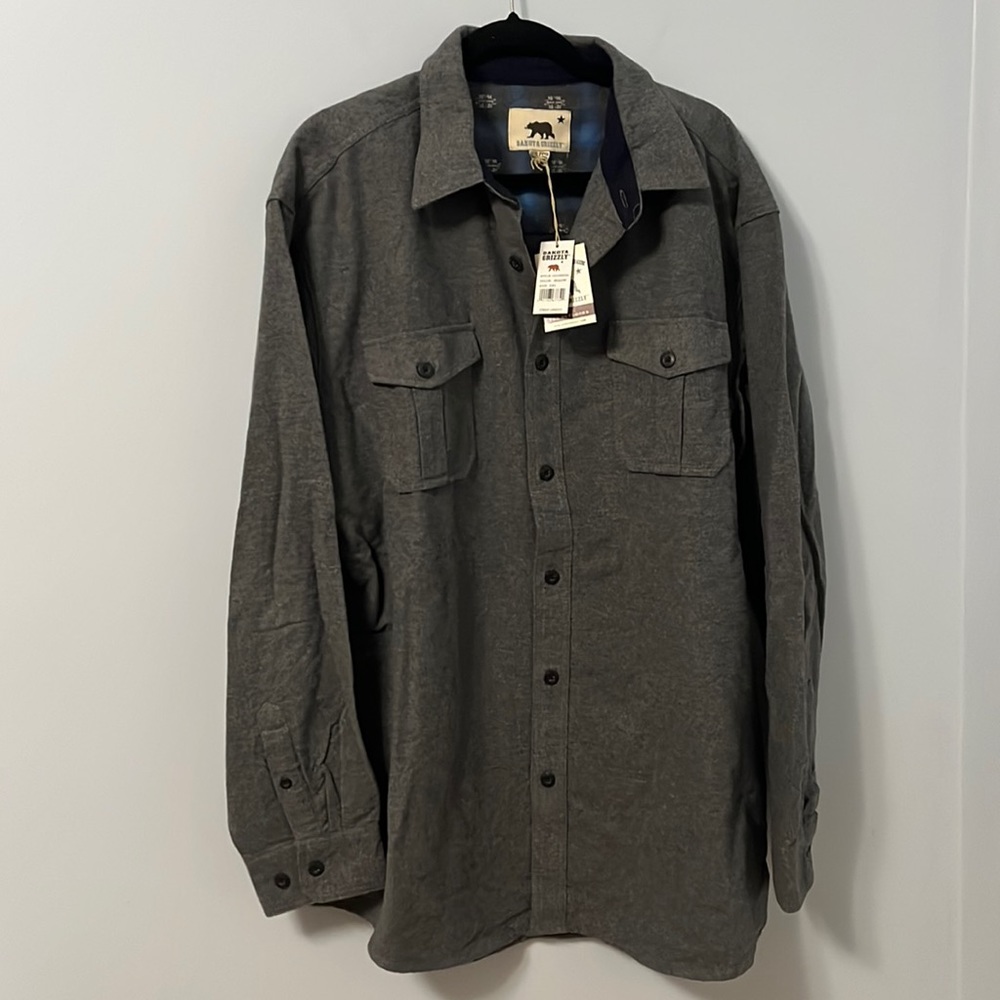 Dakota Grizzly Men’s Long Sleeve Button Down Gray Shirt